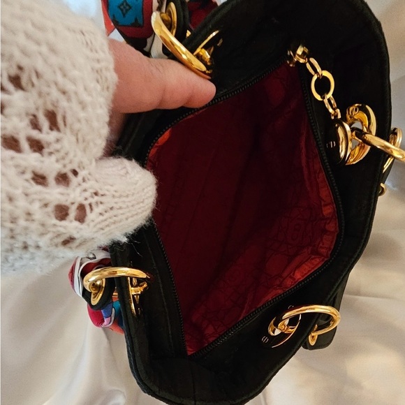 Christian Dior Authentic preloved CD Nylon Cannage Medium Lady Dior Bag - Picture 14 of 16